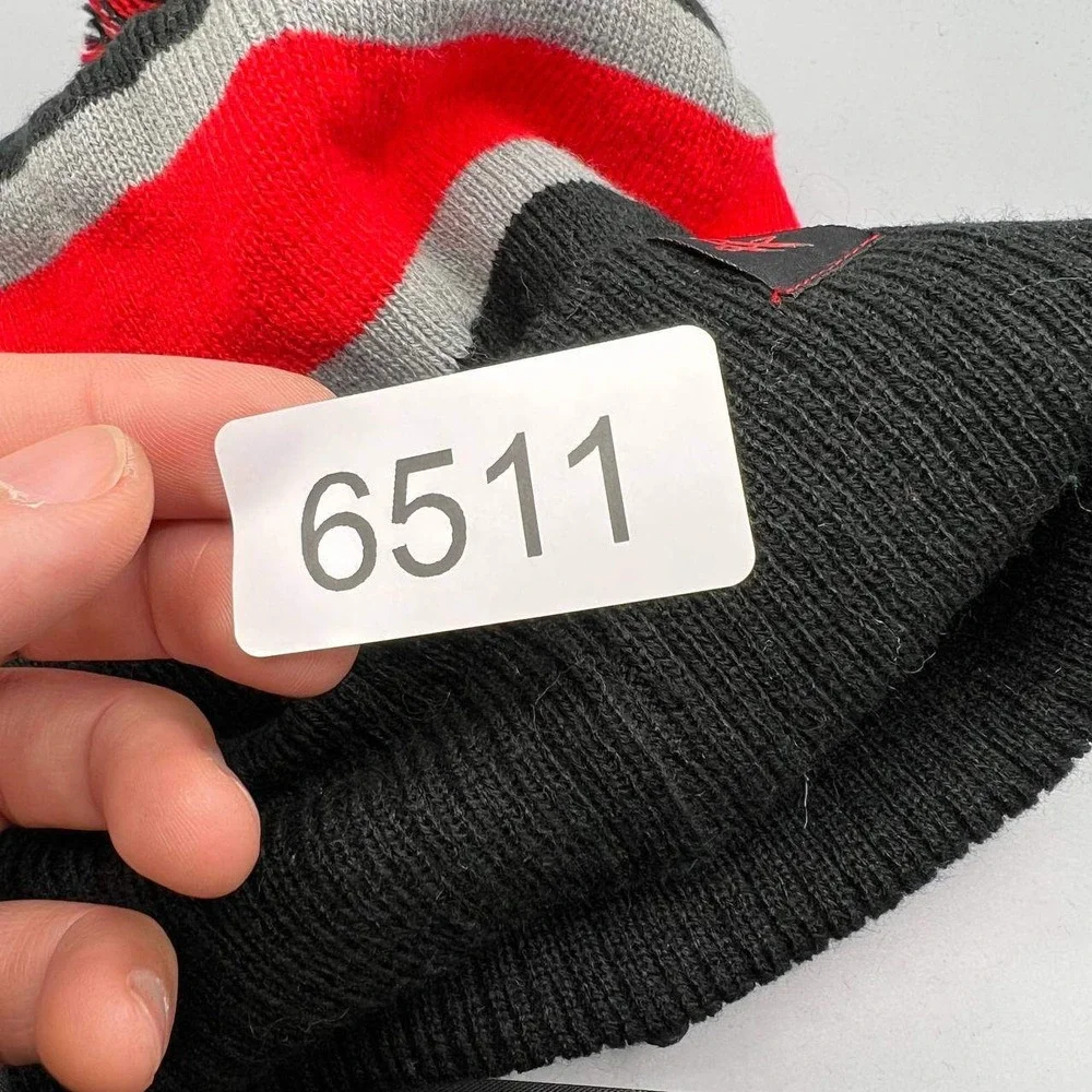 Houston Rockets Hat Youth Black Red NBA Cuffed Beanie Pom‎ Pom Cap New